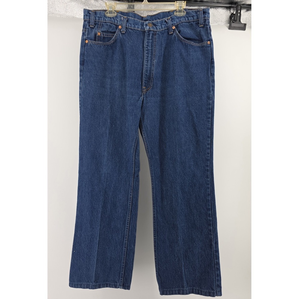 Vintage 80's Levi's  36x29 Jeans Medium Dark Wash Orange Tab  Retro Flare